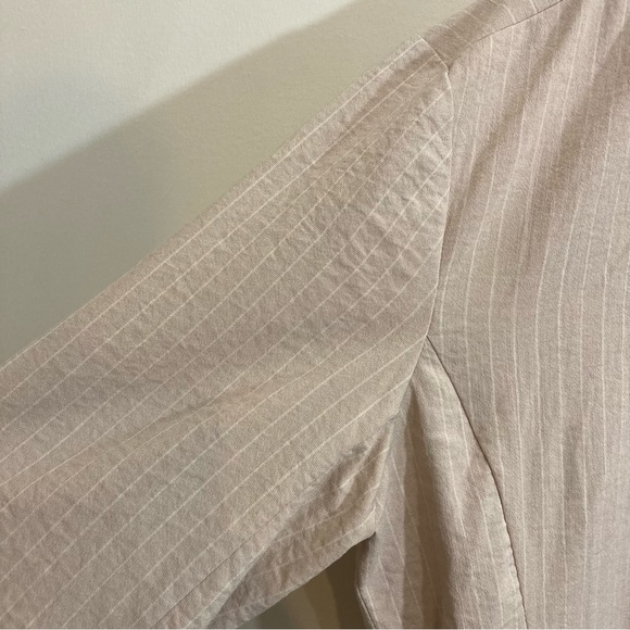 *Sold Treasure & Bond Long Blazer Pinstripe Tan Beige Oversized Sz XL - Picture 8 of 11